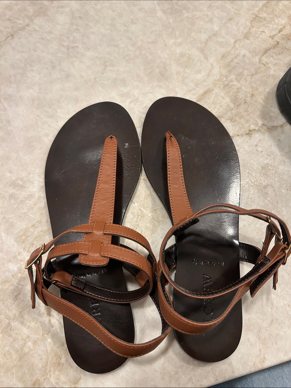 J Crew made in Italy Leather ankle strap sandal. Size 7